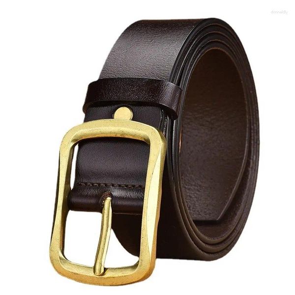 Cinturones 2023 Cinturón para hombres Cuero genuino PU Mezclado Alta calidad Diseñador de moda Correa de lujo Golden Metical Pin Hebilla Ancho 3.8cm