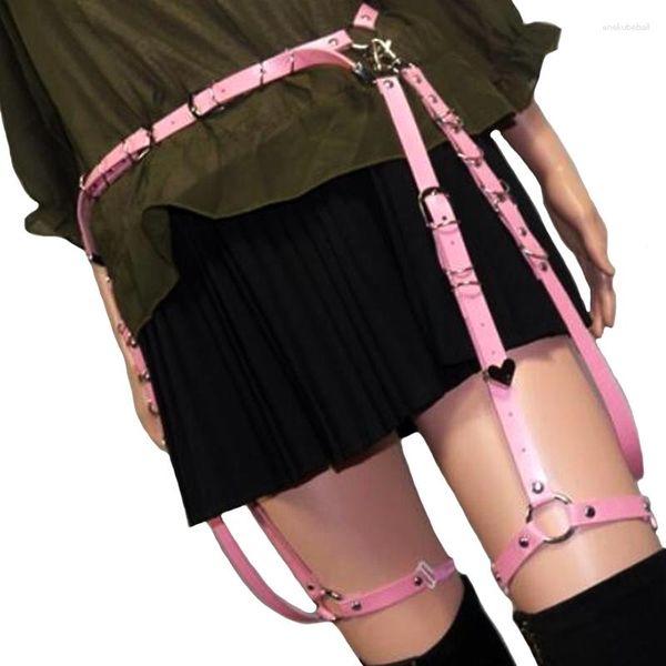 Ceintures 2023 mode rose cuir harnais corps Bondage pour femmes Microcycle hanche taille Cincher jarretière ceinture accessoires