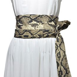 Belts 2023 Ladies Snake Patroon Tailleband Wild Silk Soft Python Decoratie breed BG-1115