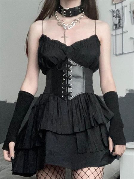 Ceintures 2023 Rétro Punk Push Up Corset Noir Blanc Gothique Taille Corsets Harajuku Clips Pour Robes Vintage Shaper