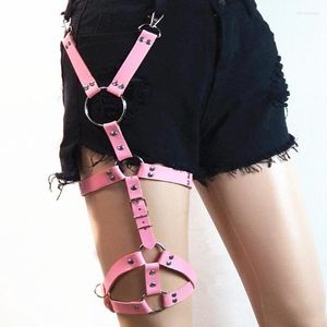 Ceintures 2023 femmes Punk Rave Rock ceinture en cuir pour bas Sexy Bondage harnais Harajuku gothique Femme jambe anneau corps sangles accessoire