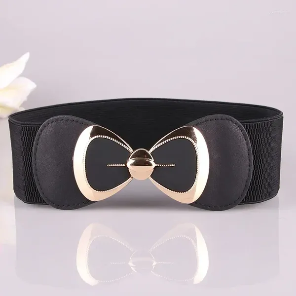 Cinturones 2024 Moda Cinturón versátil Coreano Arco de mujer Cintura elástica para mujeres Marca de diseñador de lujo
