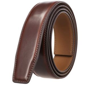 Ceintures 3.0cm 3.1cm ceinture en cuir de haute qualité pour hommes sans boucle avec boucle automatique pour hommes à cliquet Q240401