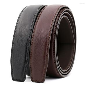 Riemen 3,0 cm 3,1 cm breedte lederen riem mannen zonder buckle heren luxe echte stap zwart bruin 110 cm-130cm CE3300BELTS FORW22