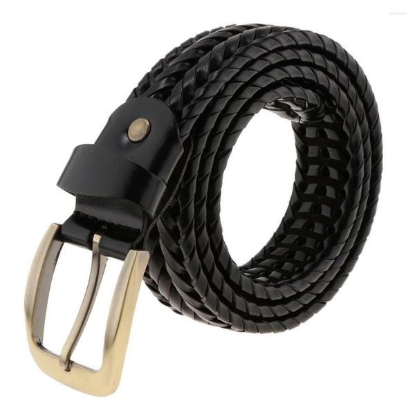 Ceintures Ceinture en sangle élastique tressée de 3,4 cm avec boucle en métal pour les shorts de pantalons