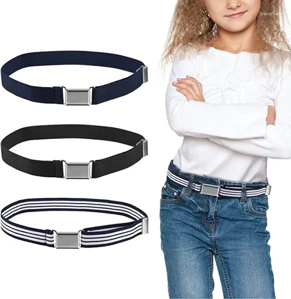 Ceintures 3 pièces enfants bambin ceinture magnétique ceinture résistante à l'usure réglable extensible ceinture portable pour garçons filles