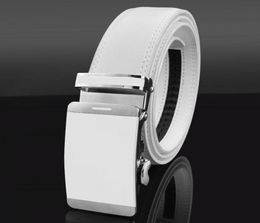 Ceintures 35 cm Boucle Automatique Ceinture Hommes Haute Qualité Ceinture De Mode En Cuir Véritable Blanc Grain Designer Ceinture Ceinture Hom1786395