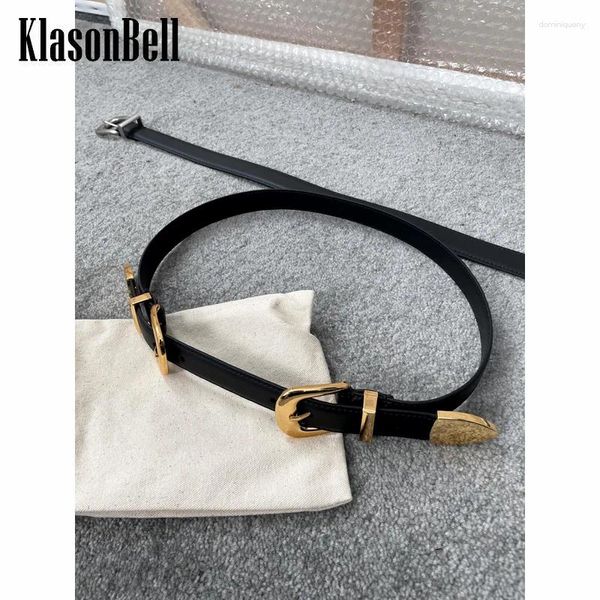 Ceintures 6.5 KlasonBell Fashion Black Buckle Cowskin Belt Femme