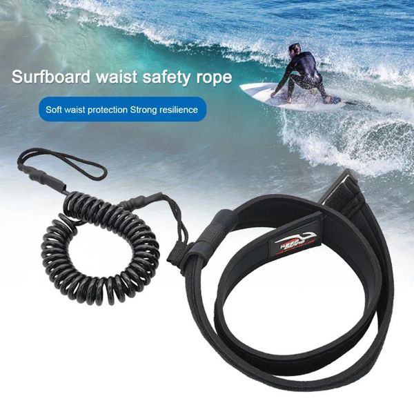 Cinturas de 6 mm Agua Sport tablero de surf Leash TPU Spring Spring Surfing Strap Bodyboard para surf de paleta/kayak