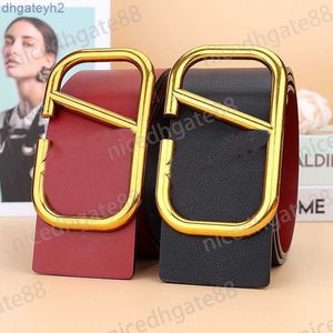 Ceintures 7cm V Ceinture Homme Designer pour Femme Multi Couleur Vintage Western Street Ceinture en laiton en cuir avec grande boucle lisse réversible 7E3K