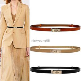 Cinturones Cinturón ajustable de cuero de vaca de alta calidad para mujer, suéteres, vestidos, trajes decorativos, pantalones, cinturones finos de cuero genuino