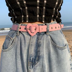 Riemen Alanos Fashion Women Belt Girls Heart Vrouwelijk schattig Black Harajuku Ladies Pants Kawaii feestjurk voor jeans