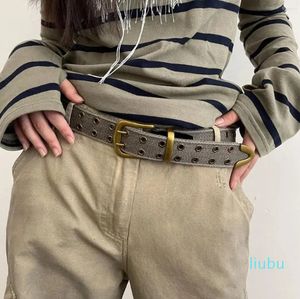 Cinturones Cintura de lona de estilo americano con hebilla de doble pasador Cinturón ancho Universal Adolescentes Vestidos para niñas Falda Abrigo Pretina