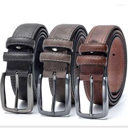 Cinturones Anxianni Factory Direct Cinturón para hombres Hebilla casual con cuero genuino para hombres