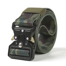 Riemen Legerstijl Combat Riemen Quick Release Tactische Riem Mode Mannen Militaire Canvas Tailleband Outdoor Jacht Wandelen Gereedschap 231102