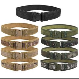 Belts Army Style Combat Belts Quick release Tactical Belt Fashion Men Militaire canvas tailleband Outdoor Hunting Hiking Tools 8 Colors Z0223