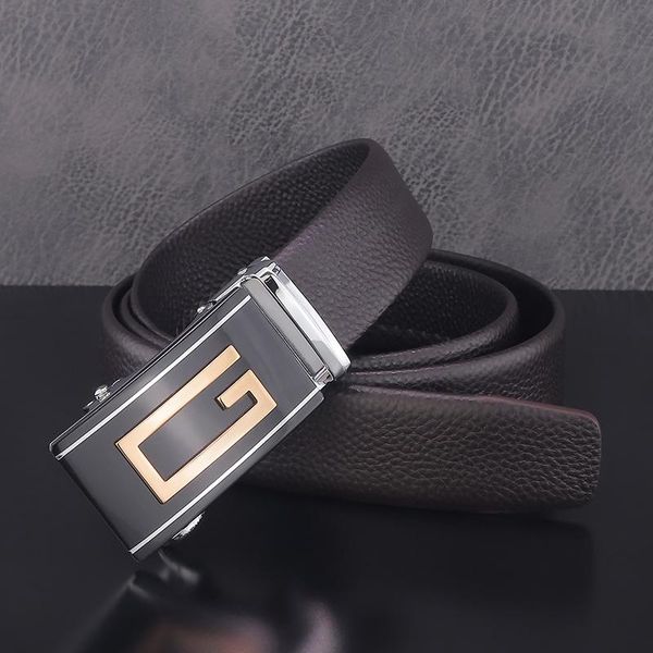 Ceintures Boucle Automatique De Luxe Lettre G Designer Hommes Haute Qualité Mâle En Cuir Pleine Fleur De Style Occidental Vêtements Casual CeintureBelts