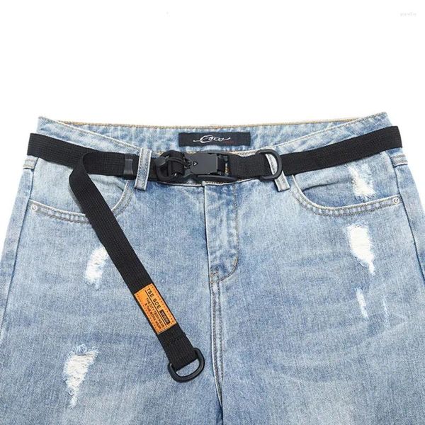 Cinturones Cinturón Jeans Pantalón Hebilla magnética para mujer Vestido Cintura Accesorios Cintura Lona Estilo coreano