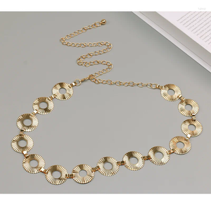 Belts Belt Women's Lady Fashion Metal Chain Gold Color Body Elegant Unique High Quality Female Dress Decor