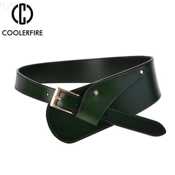 Ceinture ceinture femme mode large ceinture décoration ceinture accessoires de luxe en cuir authentique