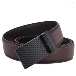 Ceintures noir boucle clic hommes en cuir de haute qualité concepteur ceinture mâle ceinture luxe Cinturones Para Hombre automatique grand