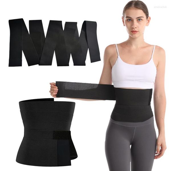 Ceintures Noir Élastique Stretch Bandage Wrap Taille Formateur Shaperwear Corset Bandes Minceur Ventre Abdomen Ceinture Cincher Body Shaper