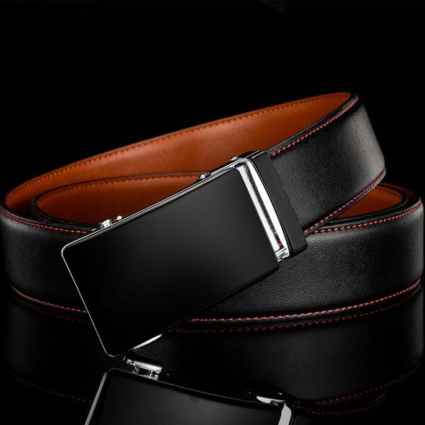 Cinturones Negro Diseñador de moda para hombres Hebilla deslizante Trinquete Cinturón de cuero de lujo Automático Casual Ceinture Homme B292