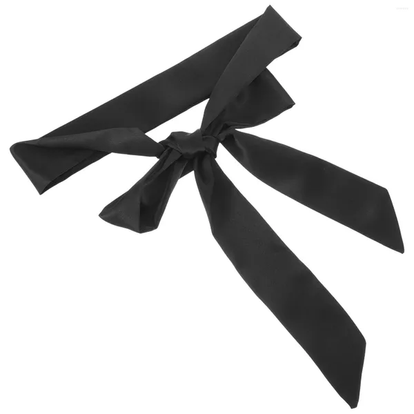 Cinturones Cinta de raso negro Vestidos de mujer Correa de albornoz de tela Corbata de cintura de seda para mujer Miss Sash