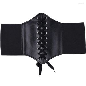 Riemen Zwarte Brede Onderborst Corset vrouwen Riem Vrouwelijk Lichaam Vrouwen Gothic Steampunk Taille Cincher Sexy Bruidskorsetten Bustiers Jurk