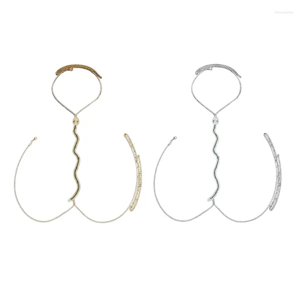 Ceintures chaîne de corps collier serpent bijoux été Bikini accessoires Sexy pour femmes Y1UA