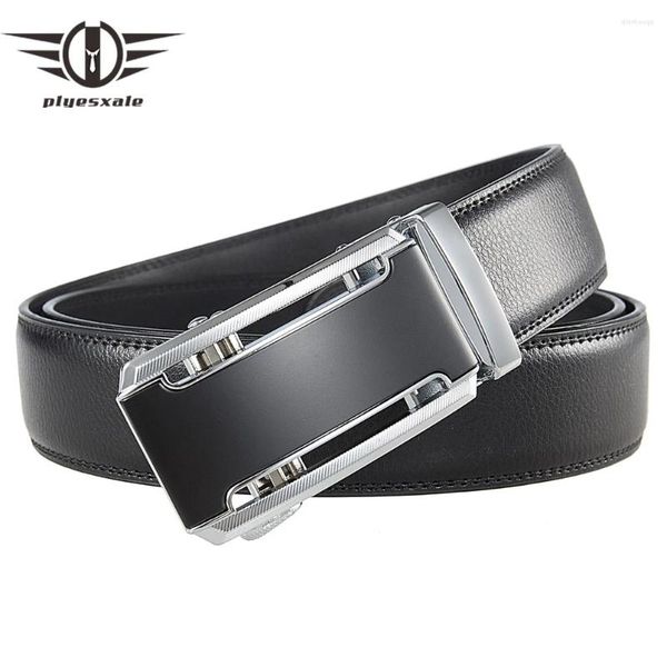 Cinturas de la marca Belt Men Black Dark Brown Correa de metal masculino Hebilla automática Top de calidad Genuina de lujo para B1331