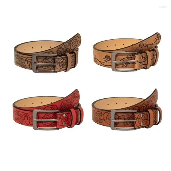 Cinturones de la cintura marrón disfraz de cadena en relieve para vestimenta de vestimenta de jeans jeans jeans joyas
