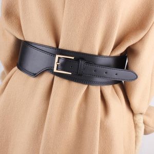 Riemen bruin brede taillebandjes gouden pin gesp pu leer voor vrouwen cinturon mujer mode zwart ceinture femme jurk taillebandbelts