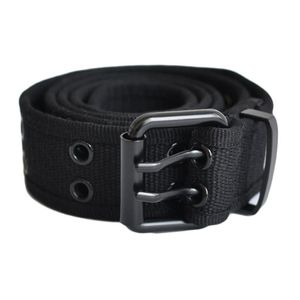 Riemen canvas riem heren dubbele buckle cargo punk naald borsten hoge kwaliteit fijne jeugdstudent sportman mager voor Menebelts