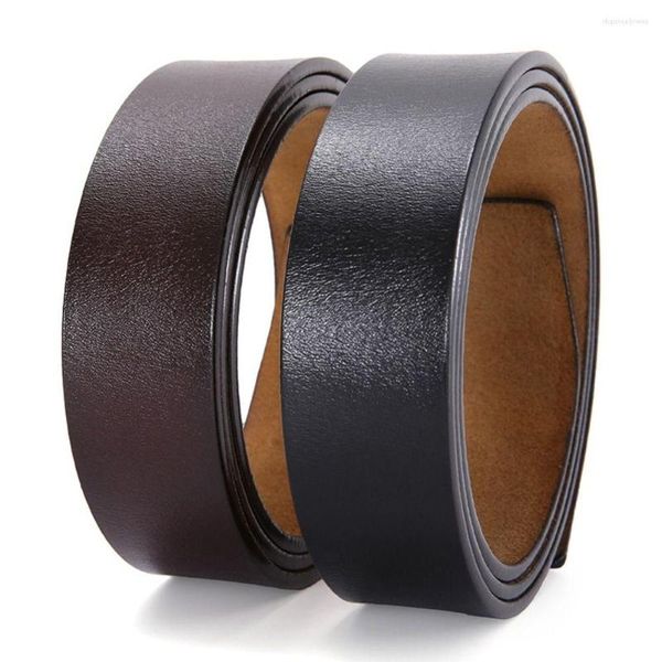 Cinturones Casual Craft DIY Diseñador Sin hebilla Faja 3,3 cm / 3,7 cm con agujero Cinturón clásico Cinturón de cuero genuino