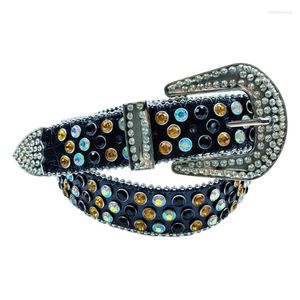 Riemen Casual Rhinestone volwassen weelderige volledige diamanten taille westerse cowgirl cowboy mode riem voor jeans rok groothandel