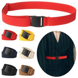 Cinturones Casuales elásticos Clip de plástico hebilla decoración de vestido cinturilla decorativa elástica cinturones con correa para la cinturaCinturones