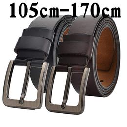 Ceintures CEXIKA ceinture en cuir véritable hommes 140 150 160 170 cm grande taille ceintures de créateur de luxe en cuir fendu ceinture de taille de haute qualité 230907