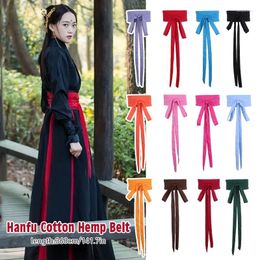 Ceintures Chinois Traditionnel Hanfu Ceinture Antique Style Yukata Robe Kimono Obi Coton Lin Corset Élégant Ceinture Cravate Bretelles