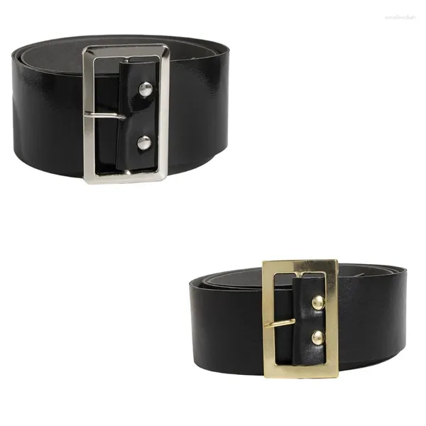 Cinturones Accesorios para disfraces de Navidad Hebillas de cintura de Papá Noel Correas de cinturón de cuero sintético F0S4