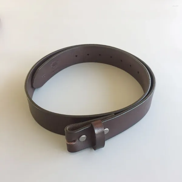 Cinturas Classic Coffee Color Dark Belt Belt Genuine Tornillos reales sólidos en Gurtel Belt1-014BW