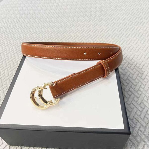 Cinturones clásicos vintage Corturas de hebilla lisa de 2.5 cm de lujo cuero de cuero flaco