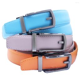 Ceintures classiques taille unique pour tous les femmes en cuir véritable ceinture avec boucle en alliage peau de vache automatique pour dame jean