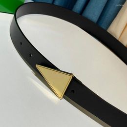 Cinturones coloridos Summer Cow Wisthide Sash 2.5 Triangle Plate Style Style Belt Falda de moda de mezclilla para mujeres de alta calidad