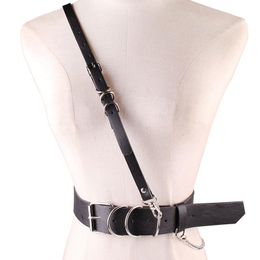 Riemen concavo convexe modeketen coole persoonlijkheid schuin span single schoudergordel type taille afdichting decoreren over shirtbelts