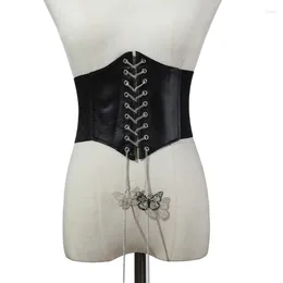 Ceintures corset punk élastique large courroie minceur du corps pour la bande de papillon des femmes