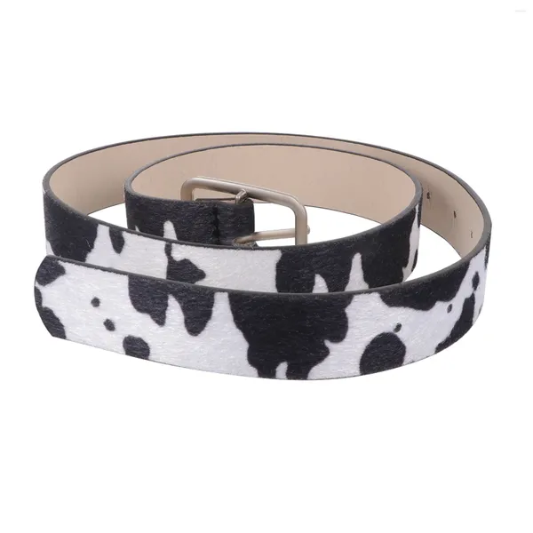 Ceintures vache Pu ceinture imprimé léopard pantalon femme taille fausse fourrure ceinture vaches motif ceinture hommes femmes décor