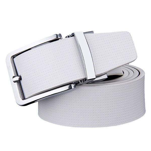 Ceintures Peau de vache Designer De Luxe Ceinture Hommes Mâle Taille Sangle En Cuir Boucle Ardillon Blanc Véritable Pour Pantalon Bande Ceinture 220913