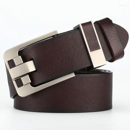 Riemen cowhide lederen retro buckle riem man 2023 jeans business mode klassieke taillband dunne mager metaal luxe mannen