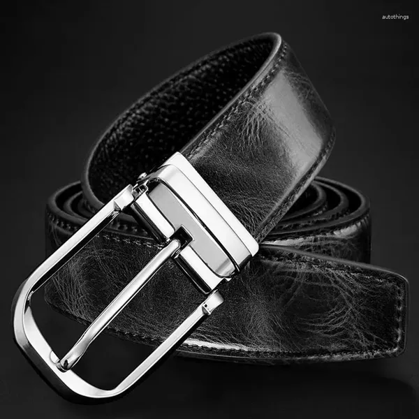 Cinturones Pantalones de cuero de vaca Cinturón Edición coreana Patrón de cocodrilo de alta calidad Viajes de negocios Hebilla de aguja de lujo para hombres y mujeres
